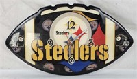 Pittsburgh Steelers Football Shaped Wall Clock