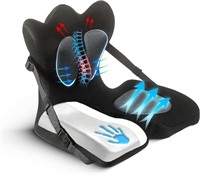 Lifted Lumbar: Adjustable Back Cushion Black