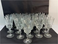 (20) CRYSTAL WINE GLASSES