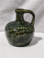 Brookville Hotel Pottery Pitcher Marked