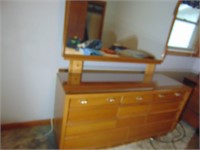 Vintage Long Dresser with Mirror by Cavalier