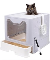 Foldable Cat Litter Box with Lid