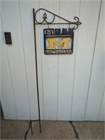 Go Blue University of F Michigan Metal Die cut