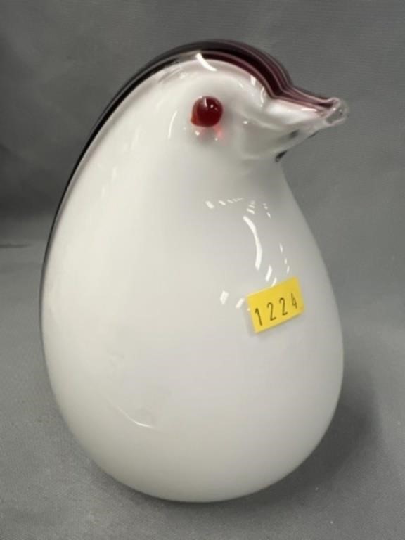 Unsigned Art Glass Penguin
