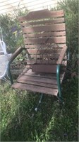 Metal planter and chair