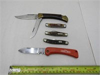 5 Vintage Schrade Pocket Knives