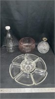Glassware, vase, bowl relish bowls