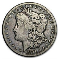 1891- CC Morgan Silver Dollar G-VG