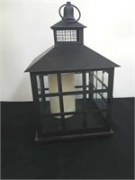 Black hanging patio Lantern with working candle