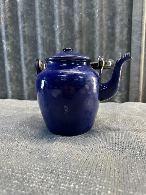 European vintage enemalware teapot