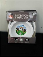 NFL officially licensed child's plate and Bowl