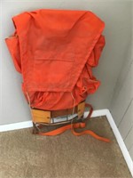 Vtg Aluminum Frame Bright Orange Camping Pack