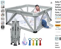 Baby Playpen Foldable, Heyo.Ja Large Play Yard