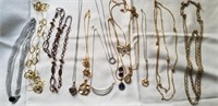 Chain necklaces - some with pendants