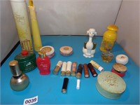 1978 Poodle lipstick holder and Avon staging items