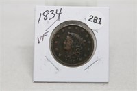 1834 VF Large Cent