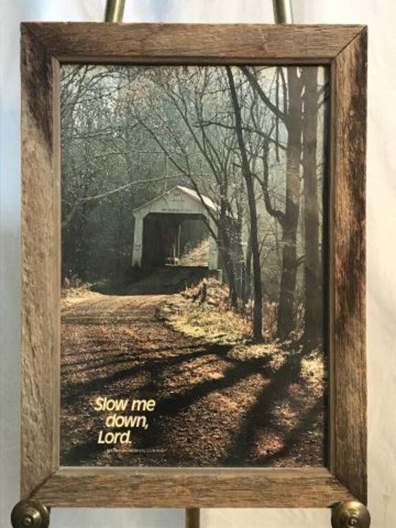 Inspirational Framed Rustic Covered Bridge Poster