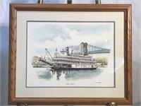 "Delta Queen" Signed Lithograph by Don Broughton