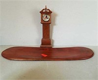 Unique Wood Bread Board and Vintage Clock.