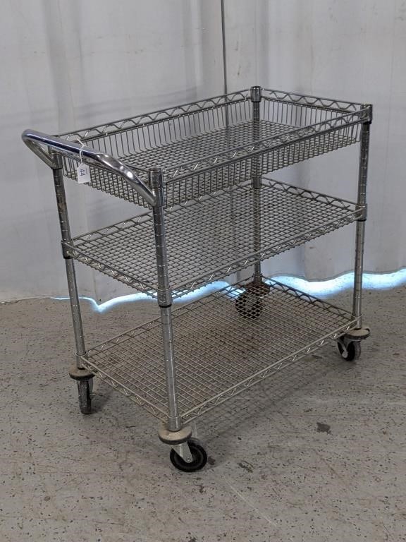 3-Tier Metal Utility Rolling Cart