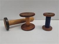 3 Antique Wood Thimbles