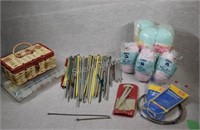 Knitting Needles, Sewing Basket & Accessories