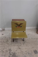 Vintage Folding School Desk with American Eagle