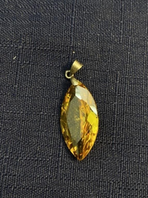 Sterling silver Amber pendant