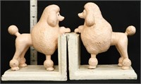 Pair of cast iron pink poodle bookends