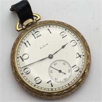 Elgin 10k Rolled Gold Plate Pocket Watch