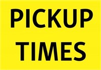 PICK UP DAYS/TIMES: MAY 18TH, 19TH & 20TH 9AM-NOON