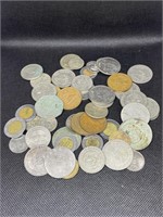 LOT OF (50) VINTAGE MEXICAN COINS