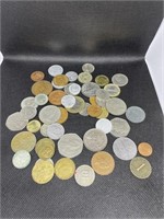 LOT OF (50) ASSORTED FOREIGN COINS