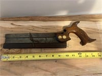 19th Century Robert Sorby Hand Saw with Guard