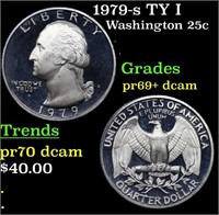 Proof 1979-s TY I Washington Quarter 25c Grades GE