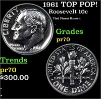 Proof 1961 Roosevelt Dime TOP POP! 10c Graded pr70