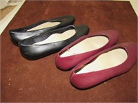 2) Ladies Slip On Shoes Ashley Taylor Size 8 1/2