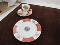 German Porcelain Cup Saucer Lunch Plate