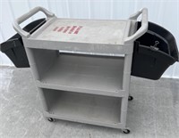 Rolling cart with two bag holders