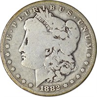1882-O/S MORGAN DOLLAR - GOOD, OLD CLEANING