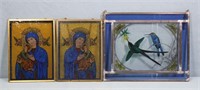 (3) Stained Glass Window Hangings