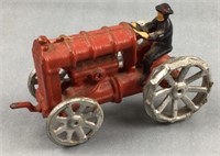 Cast iron red tractor