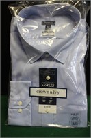 NIP Men's Crown & Ivy Dress Shirt Slim Fit 18-18.5