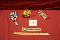 Vintage NOS Toy Wind Up Watch & Tin Toys