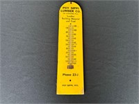 Poy Sippi Lumber Co. (WI) Advertising Thermometer