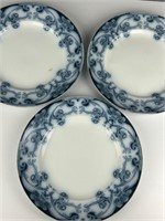 Flow Blue plates Iris Royal Staffordshire Pottery