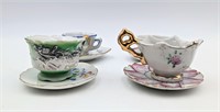 Japanese Mini Tea Set Cups & Saucers