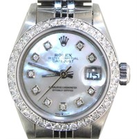 Rolex Oyster Perpetual Date 26 w/ Diamond Watch