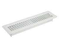 Accord 2 '' x 12 '' Louvered Floor Register WHITE