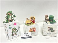 (3) Charming Tails Figurine "Lucky To Be Your